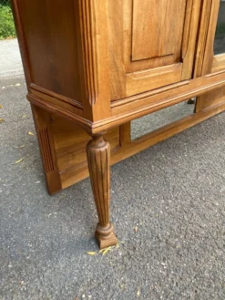Buffet vitrine vintage art déco 1940 en chêne massif idéal meuble TV