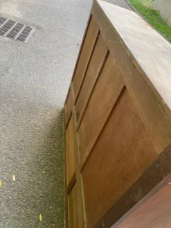 Buffet vitrine vintage art déco 1940 en chêne massif idéal meuble TV