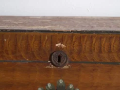 Bureau abattant suédois peint ancien – meuble folk scandinave – année 1783