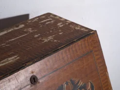 Bureau abattant suédois peint ancien – meuble folk scandinave – année 1783