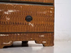 Bureau abattant suédois peint ancien – meuble folk scandinave – année 1783