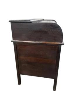 Bureau américain vintage en bois avec volet roulant