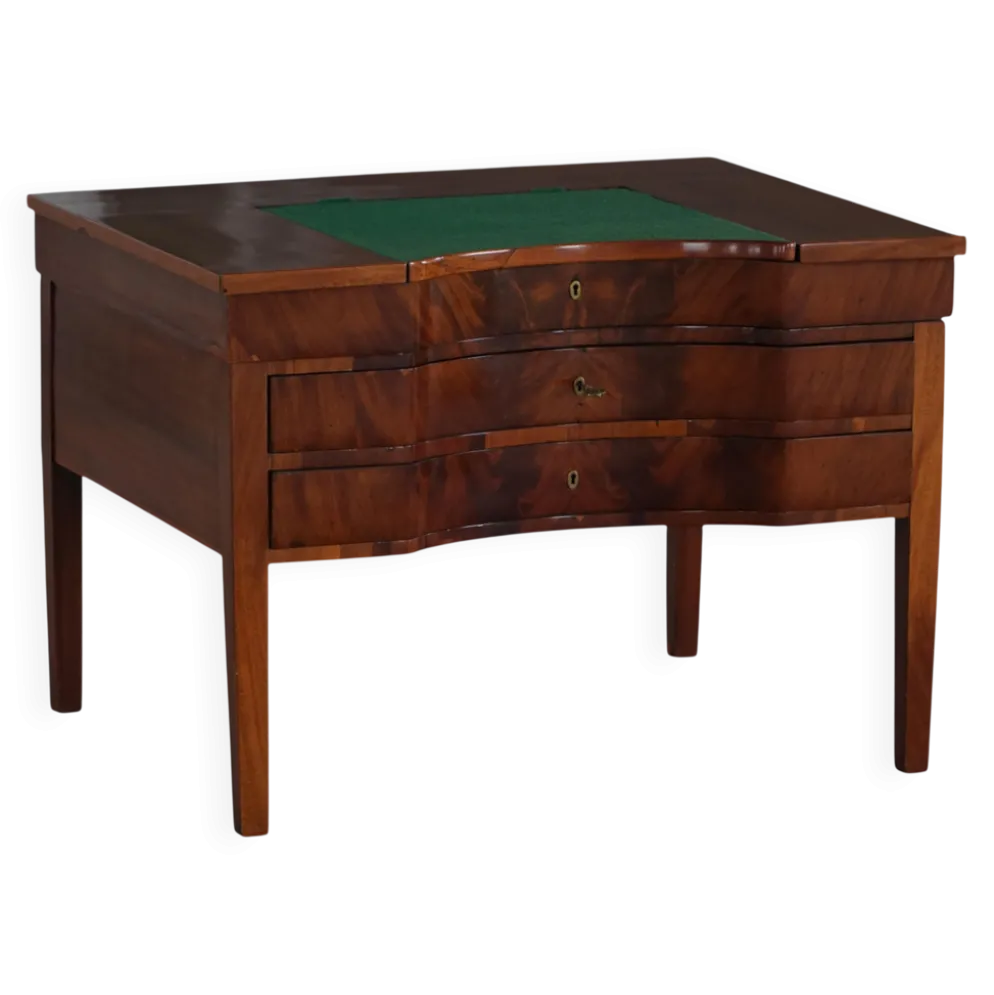 Bureau ancien en acajou, fait sur mesure par un ébéniste danois, début des années 1900
