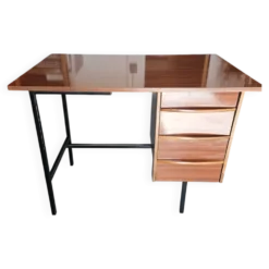 Bureau ancien en bois et fer