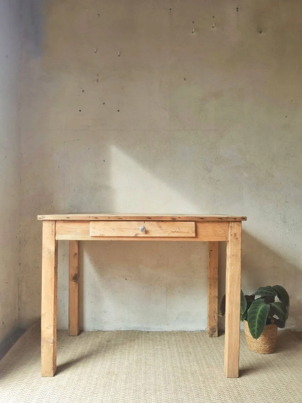 Bureau ancien en bois massif style campagne chic