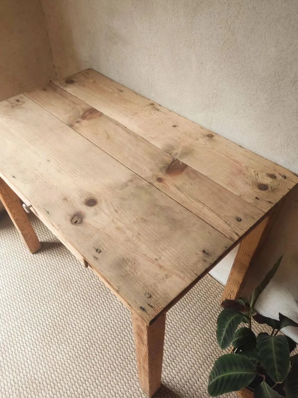 Bureau ancien en bois massif style campagne chic