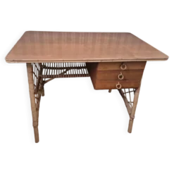 Bureau ancien en rotin