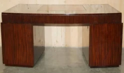 Bureau Art Déco Ralph Lauren Macassar & cuir