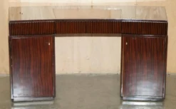 Bureau Art Déco Ralph Lauren Macassar & cuir