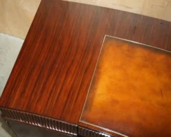 Bureau Art Déco Ralph Lauren Macassar & cuir