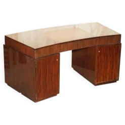 Bureau Art Déco Ralph Lauren Macassar & cuir