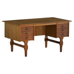 Bureau autoportant en Oak par Henning Kjærnulf, Modernité danoise du milieu du siècle, années 1950