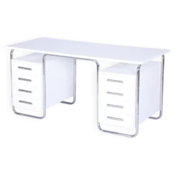 Bureau Bauhaus en acier chromé par Marcel Breuer, tchèque, années 1930