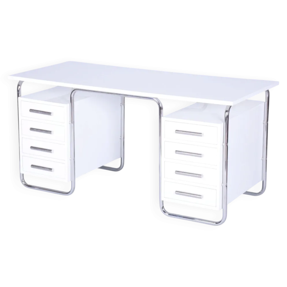 Bureau Bauhaus en acier chromé par Marcel Breuer, tchèque, années 1930