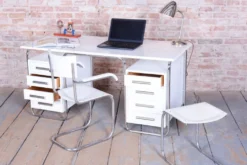 Bureau Bauhaus en acier chromé par Marcel Breuer, tchèque, années 1930