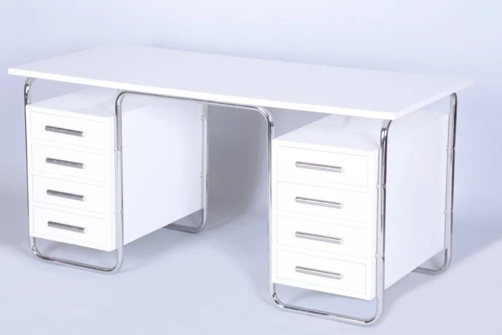 Bureau Bauhaus en acier chromé par Marcel Breuer, tchèque, années 1930