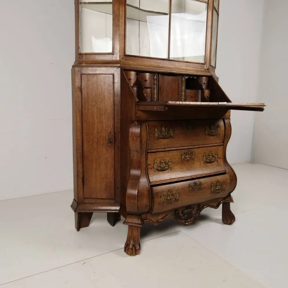 Bureau bibliothèque en chêne néerlandais, XVIIIe siècle