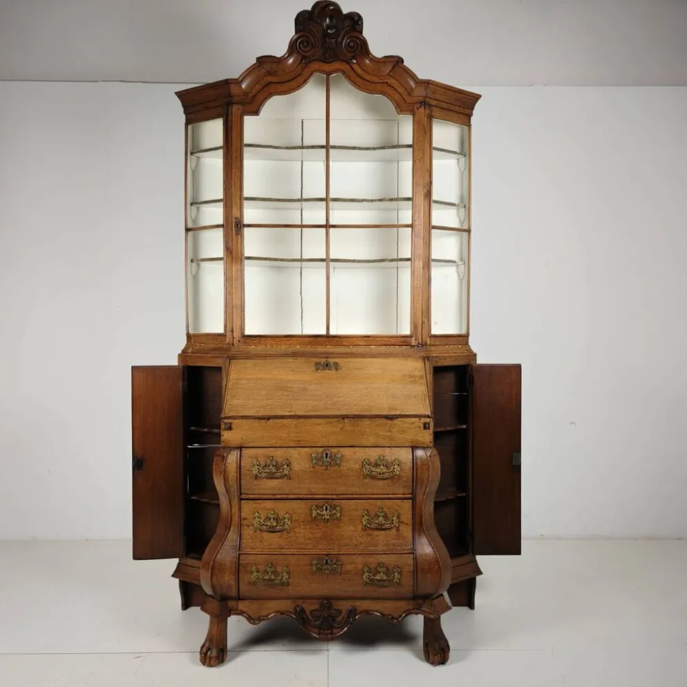 Bureau bibliothèque en chêne néerlandais, XVIIIe siècle
