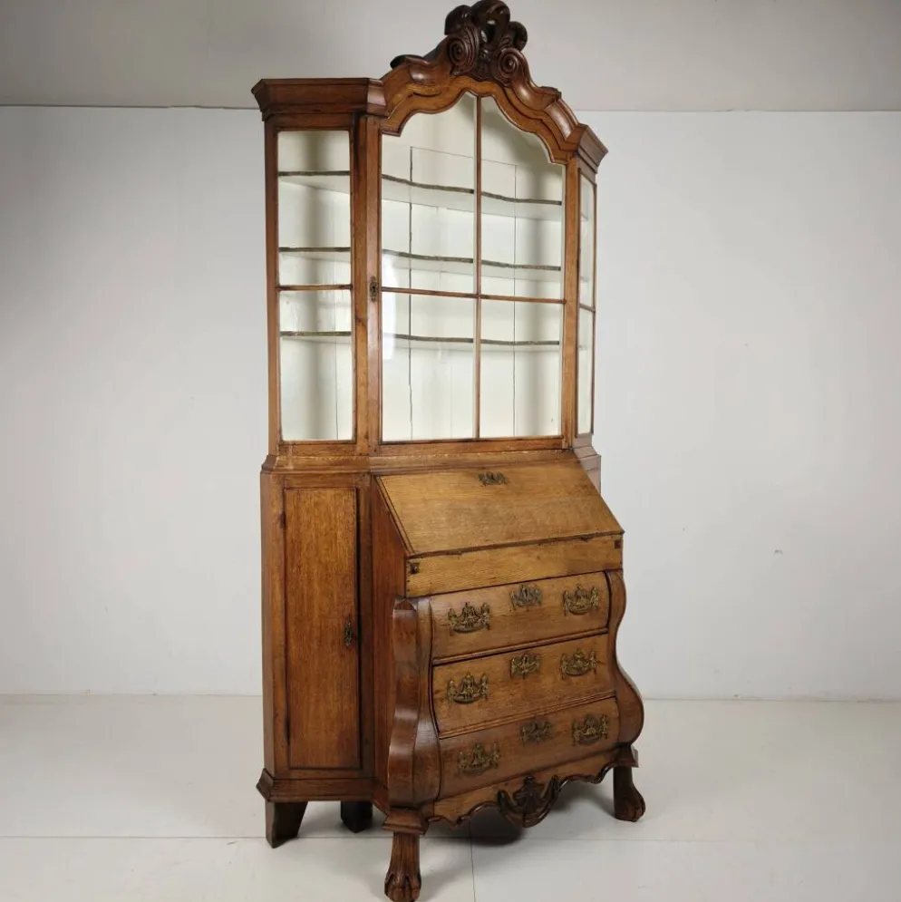 Bureau bibliothèque en chêne néerlandais, XVIIIe siècle