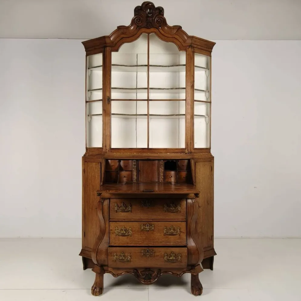 Bureau bibliothèque en chêne néerlandais, XVIIIe siècle