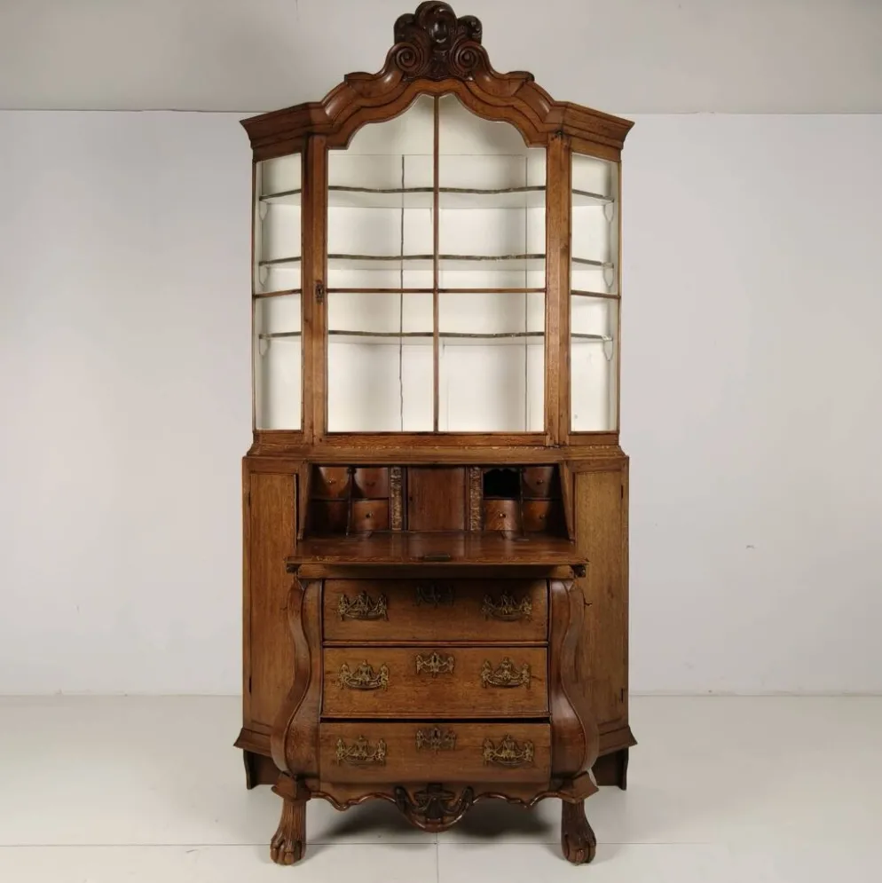 Bureau bibliothèque en chêne néerlandais, XVIIIe siècle