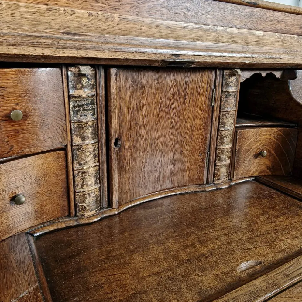 Bureau bibliothèque en chêne néerlandais, XVIIIe siècle