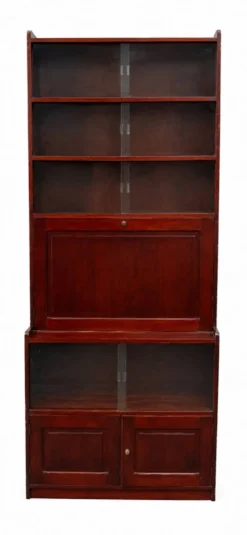 Bureau, bibliothèque vitrée, secrétaire vintage