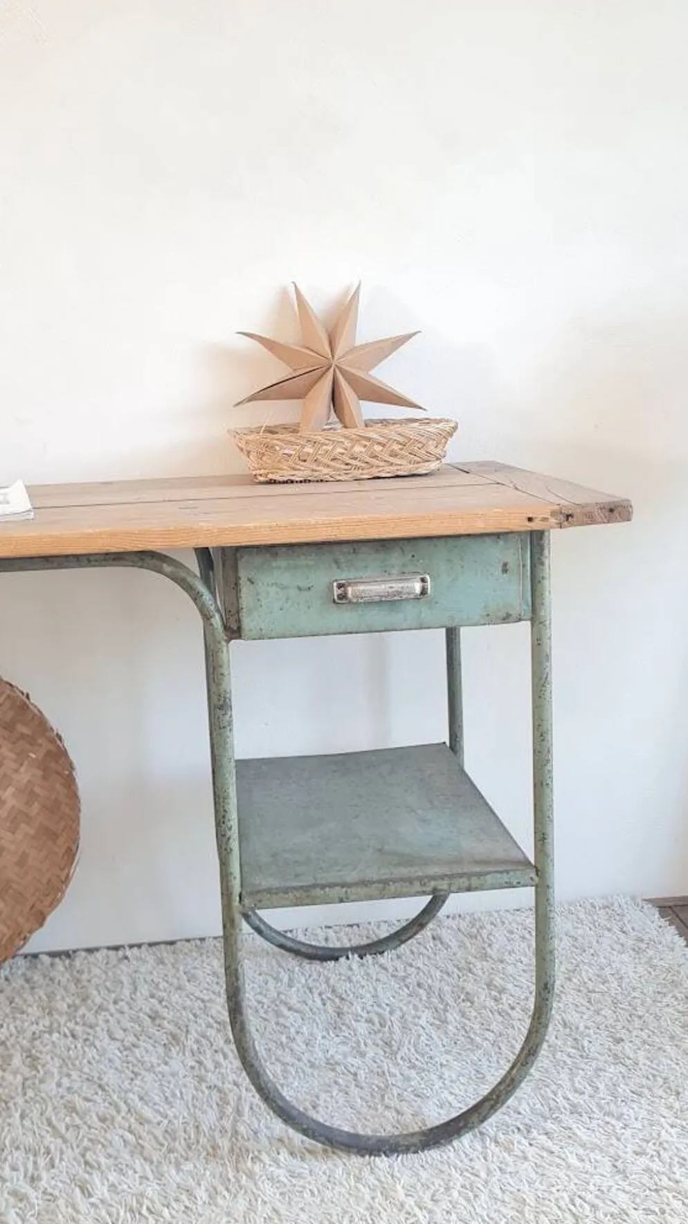 Bureau bois et métal circa années 50