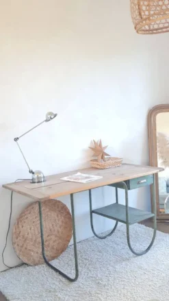 Bureau bois et métal circa années 50