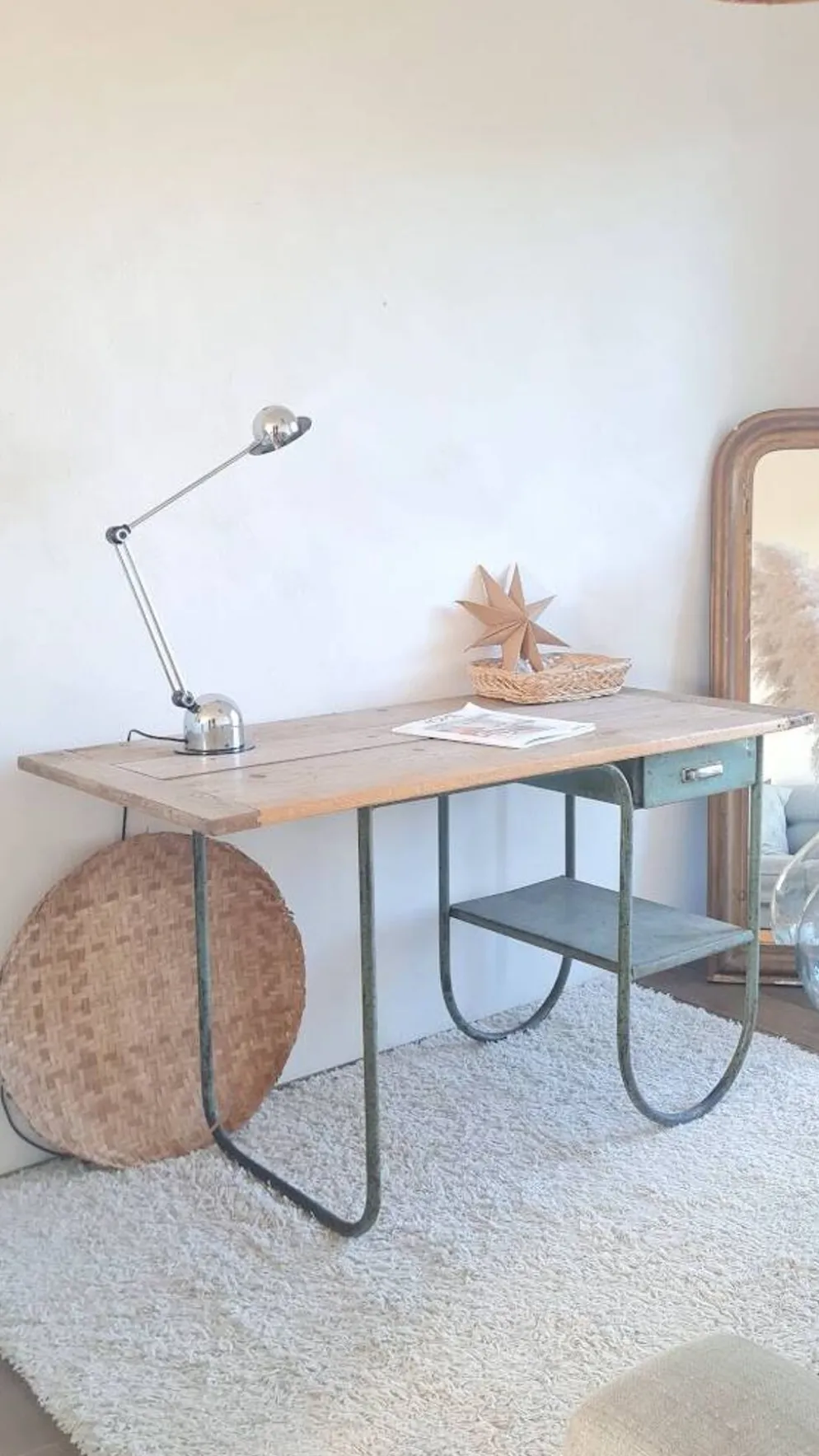 Bureau bois et métal circa années 50