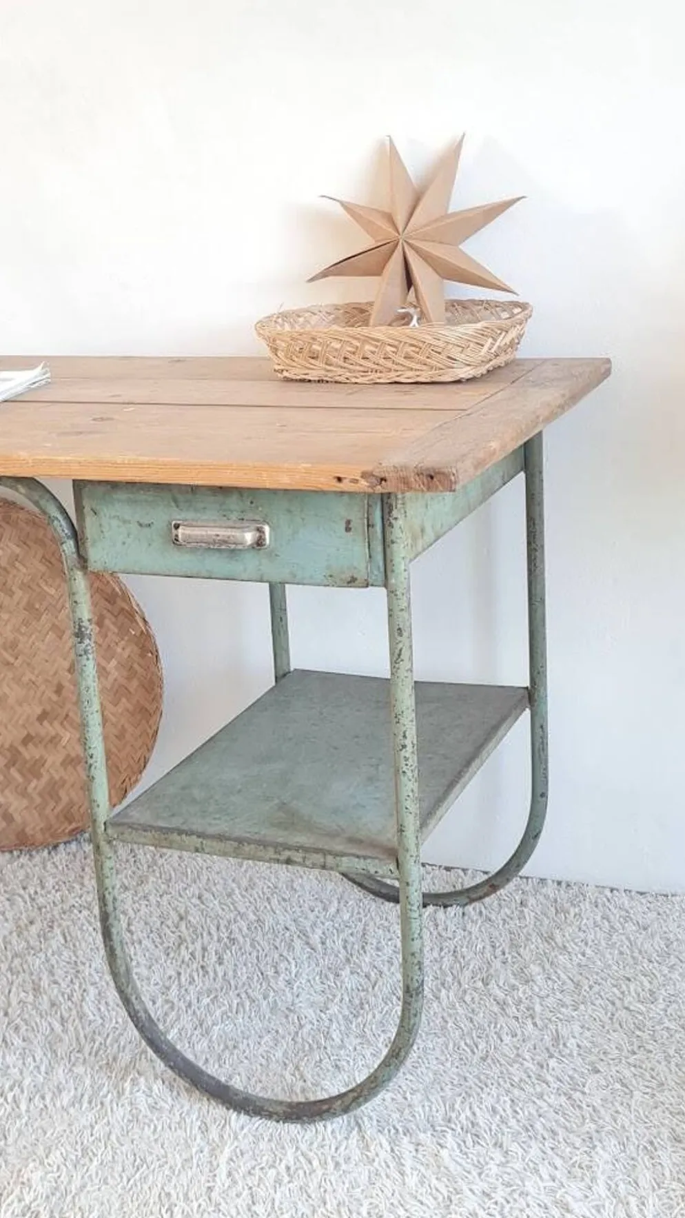 Bureau bois et métal circa années 50