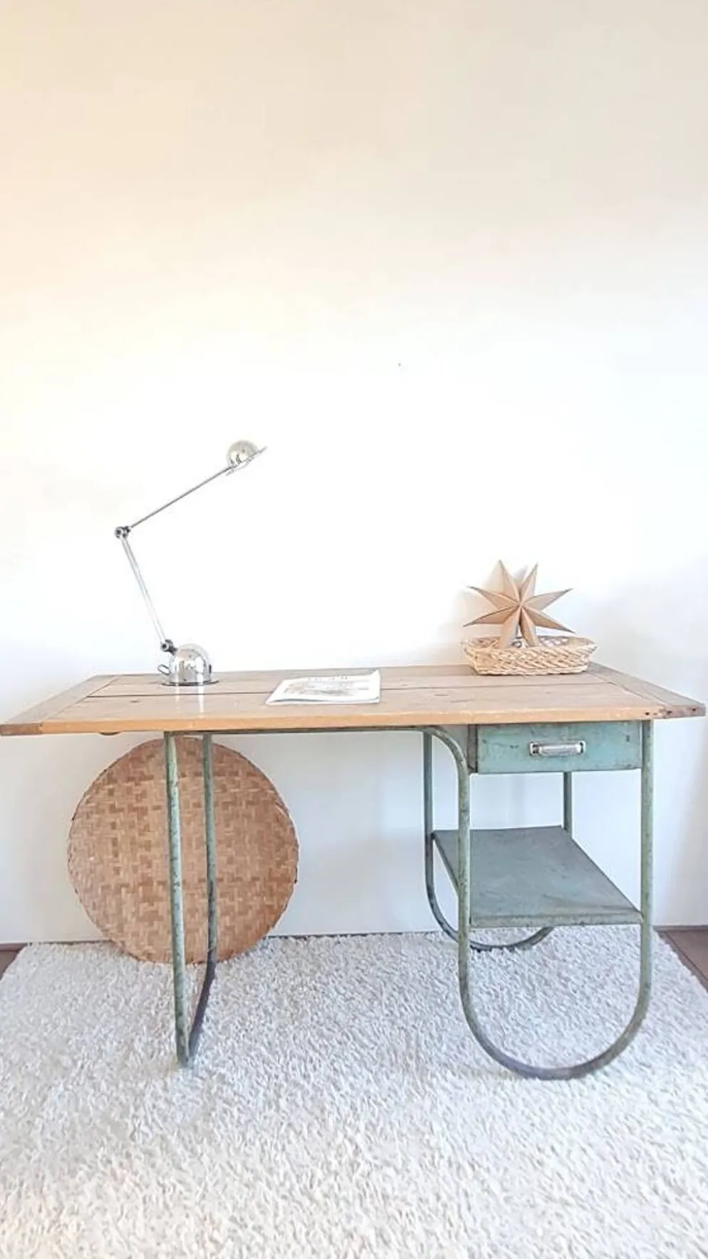 Bureau bois et métal circa années 50
