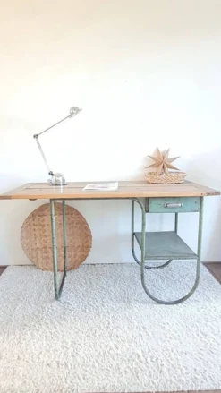Bureau bois et métal circa années 50