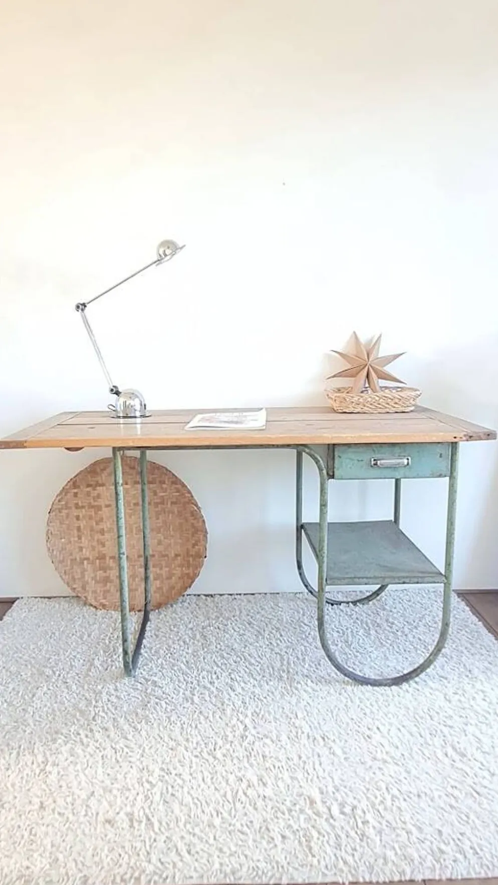 Bureau bois et métal circa années 50