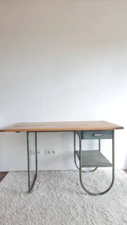 Bureau bois et métal circa années 50
