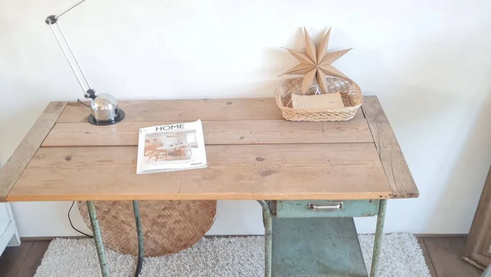 Bureau bois et métal circa années 50
