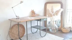 Bureau bois et métal circa années 50