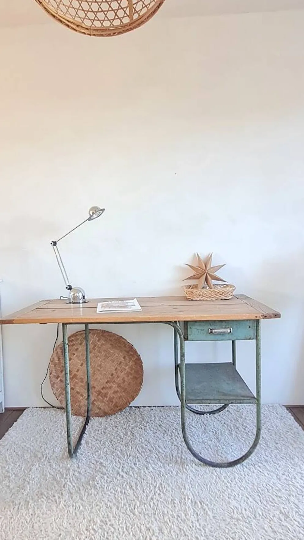 Bureau bois et métal circa années 50