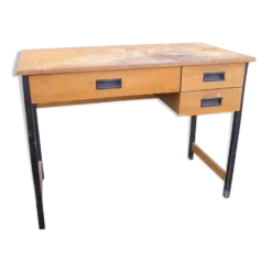 Bureau bois et métal des années 60/70