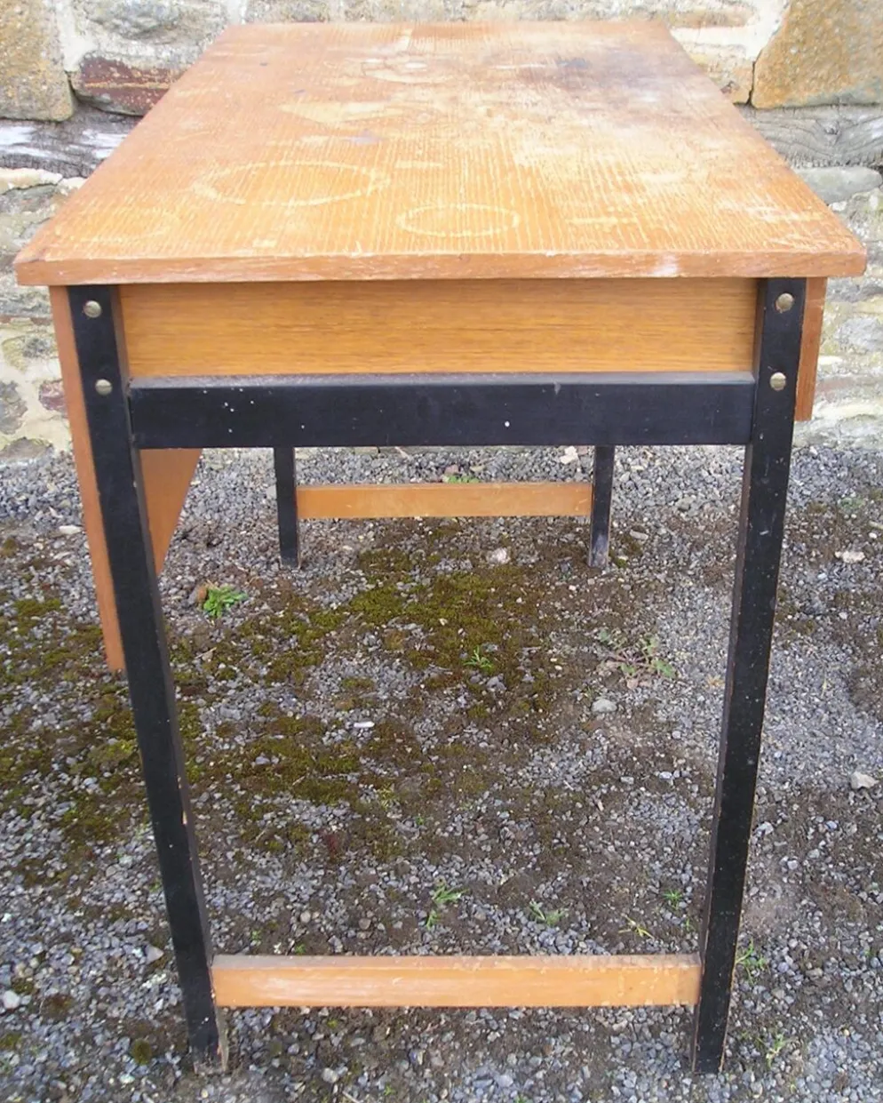 Bureau bois et métal des années 60/70