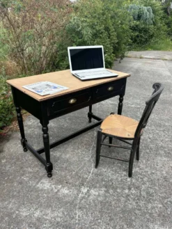 Bureau bois et noir