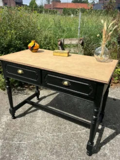 Bureau bois et noir