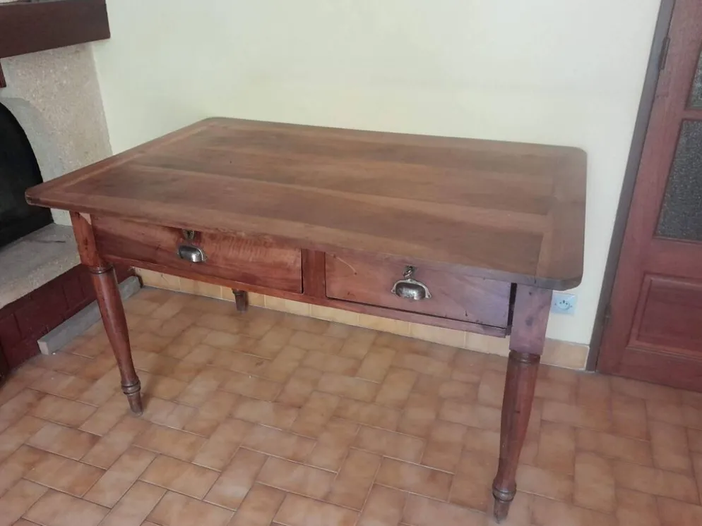 Bureau bois massif style Louis Philippe