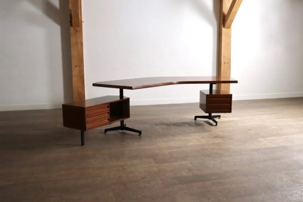 Bureau Boomerang T96 d'Osvaldo Borsani pour Tecno, Italie, 1956