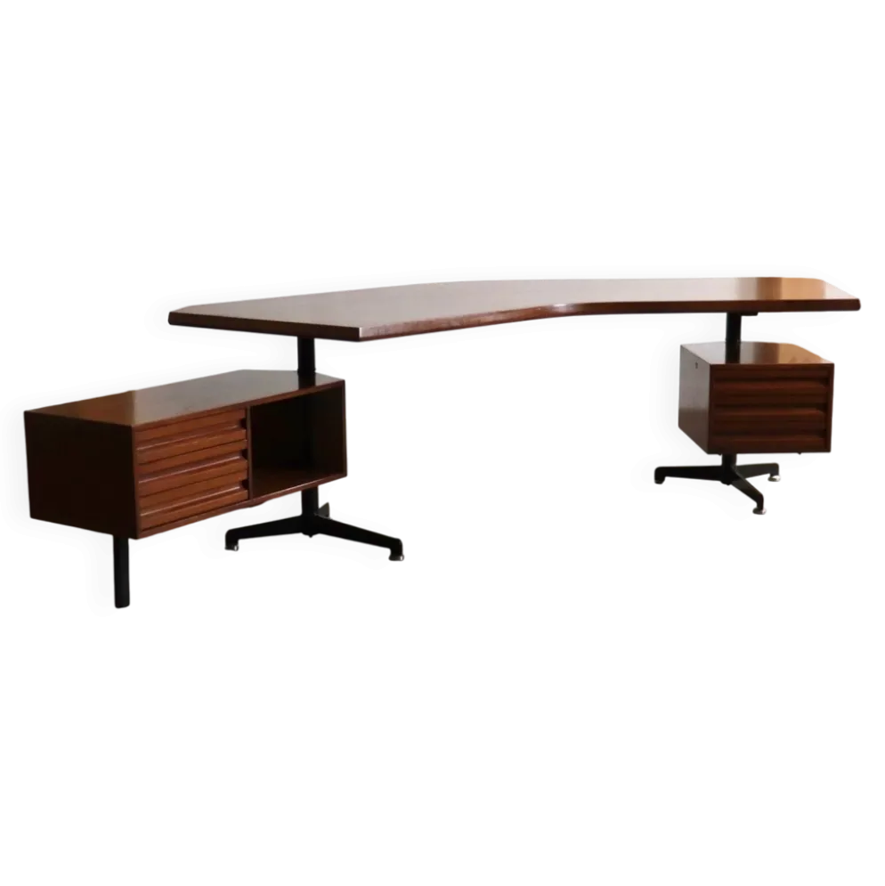 Bureau Boomerang T96 d'Osvaldo Borsani pour Tecno, Italie, 1956