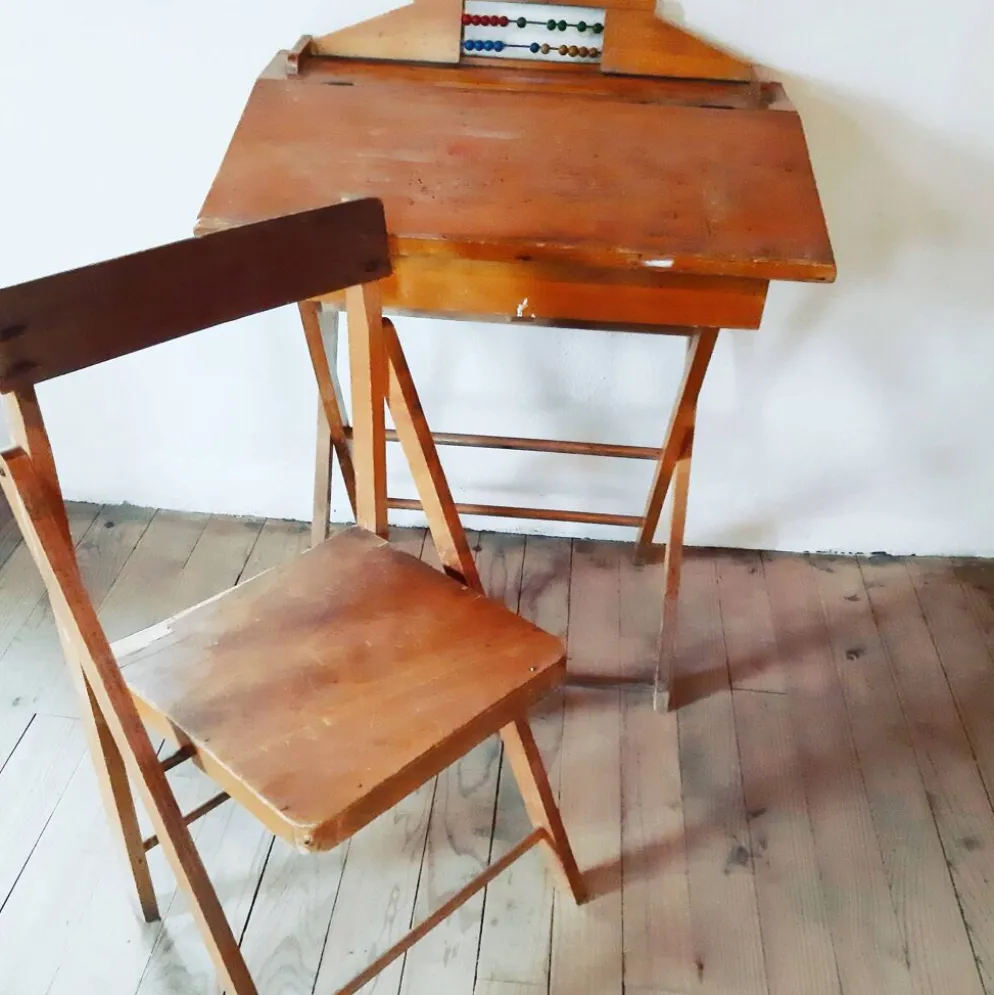 Bureau à boulier et sa chaise 1950