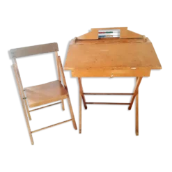 Bureau à boulier et sa chaise 1950