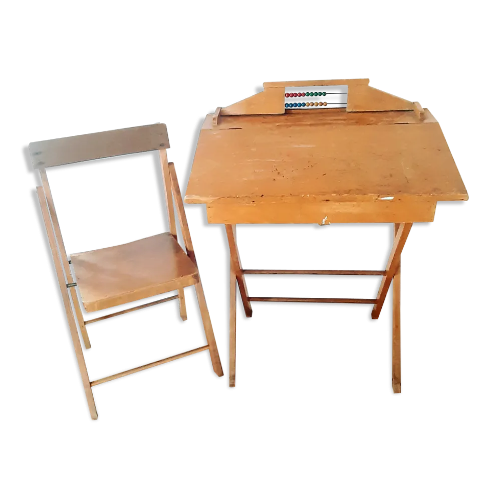 Bureau à boulier et sa chaise 1950