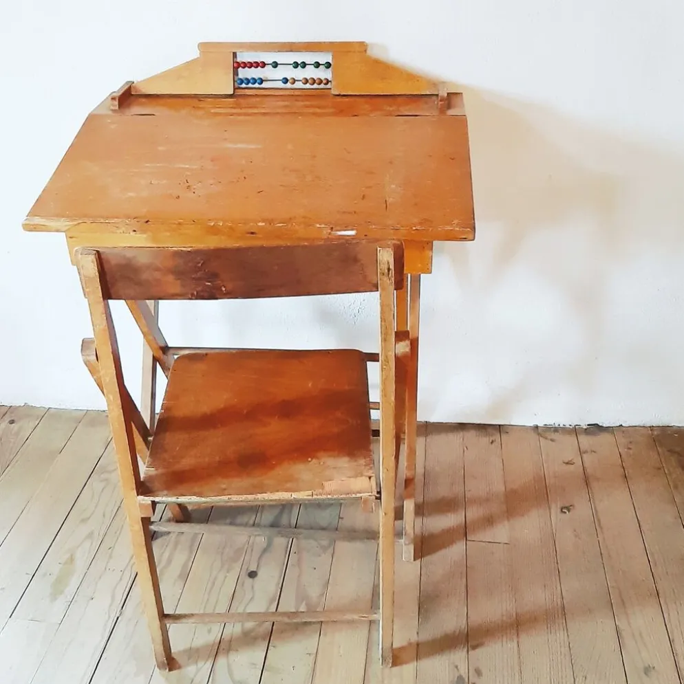 Bureau à boulier et sa chaise 1950