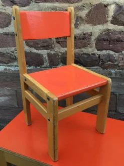 Bureau & chaise enfant école maternelle vintage